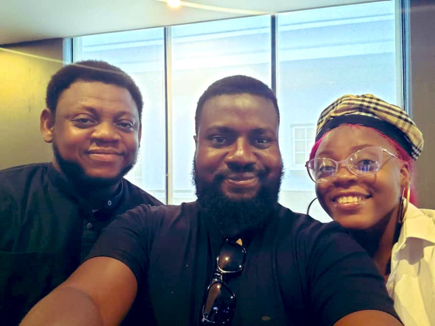 Leslie with colleagues