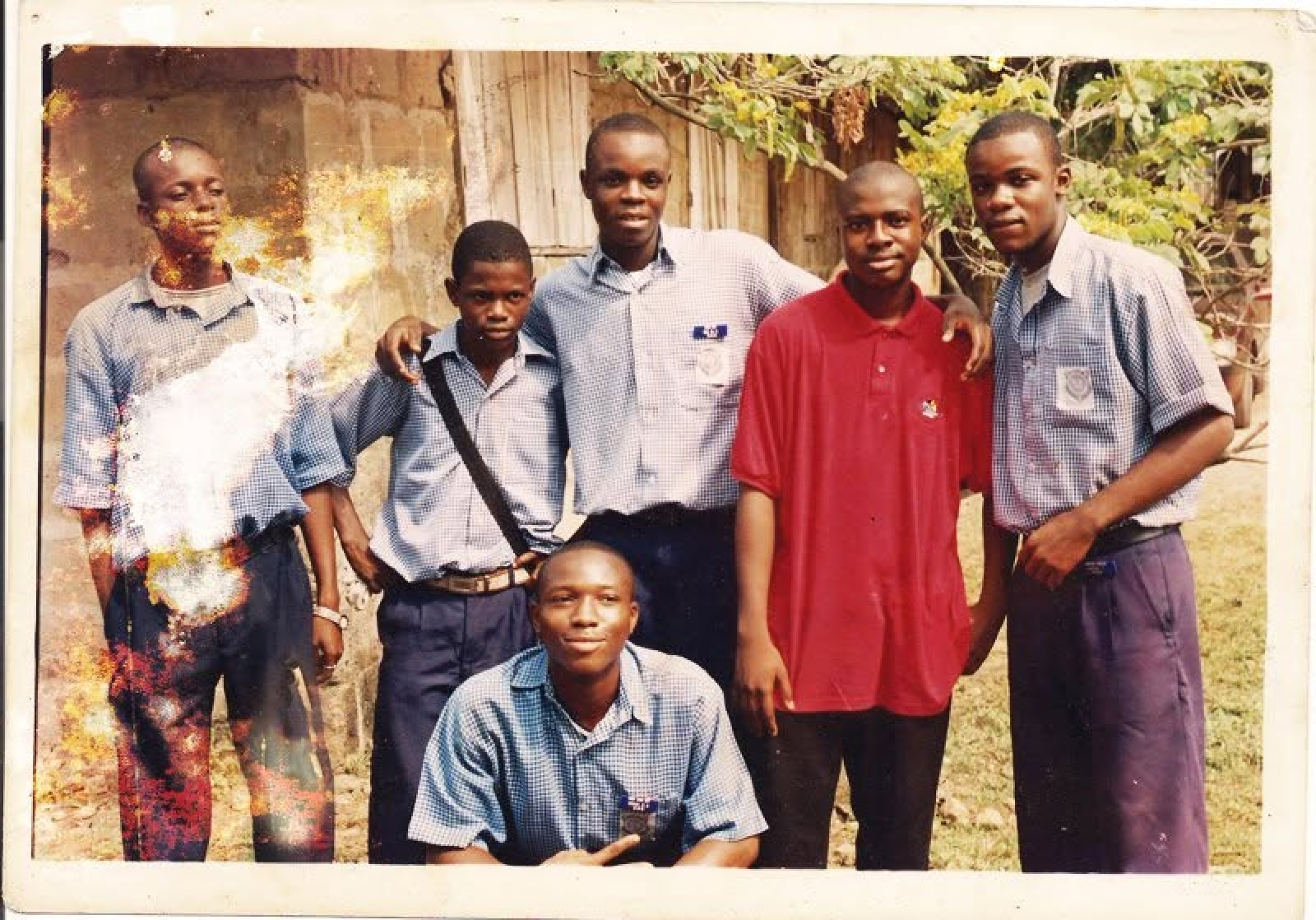 Friends gathered together during Leslie’s school years